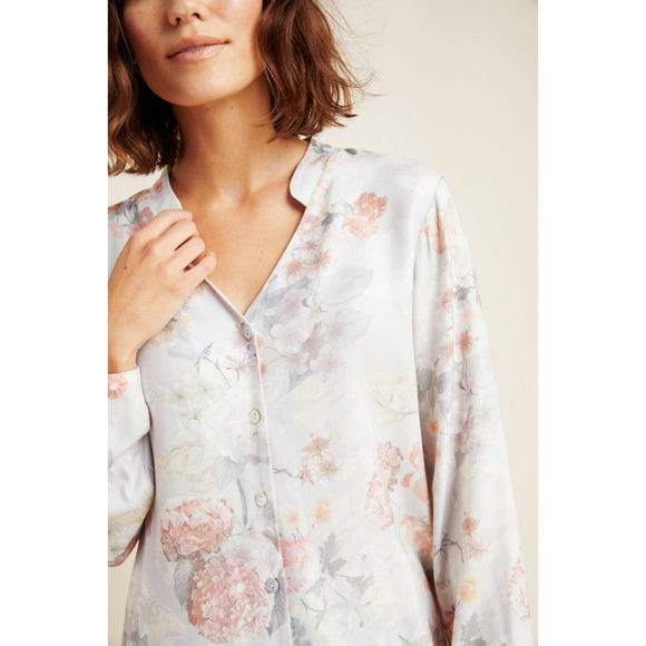 Anthropologie Pajama Sleep Top Shirt Flora Nikrooz Moira Soft Size Small S - Picture 1 of 3